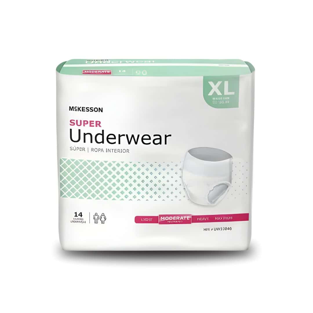 Absorbent Underwear McKesson Pull On with Tear Away Seams Adult Unisex Disposable Moderate Absorbency - Image 2