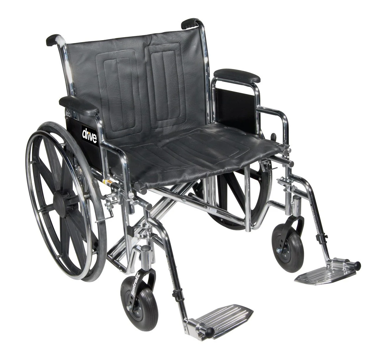 Alco Heavy Duty Wheelchair, 20", 22" or 24" Width, Weight Capacity 500 lbs