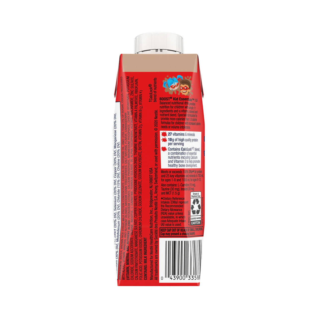Boost® Kid Essentials™ Pediatric Oral Supplement 1.5 Chocolate Craze Flavor 8 oz. Carton - Image 3