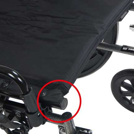 Cruiser III Light Weight Adjustable Height Wheelchair - 16", 18" & 20"W Seat - Image 3
