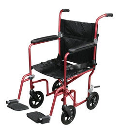 Deluxe Lightweight Aluminum Transport Chair w/ Removable Wheels - Image 5