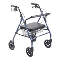 Drive Go-Lite Bariatric Steel Rollator - 500 lbs Capacity, 35.25" to 39.5" Handle Height - Image 2