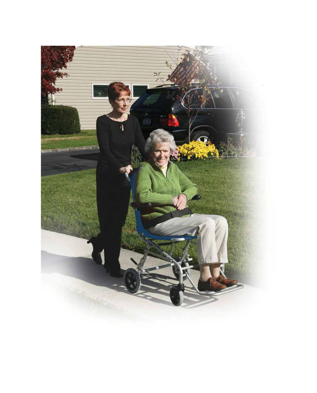 Drive Lightweight Folding Transport Wheelchair w/ Carry Bag - Image 4