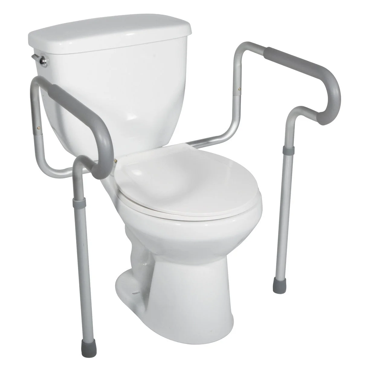 Drive Medical Adjustable Toilet Safety Frame with Padded Armrests - Image 2