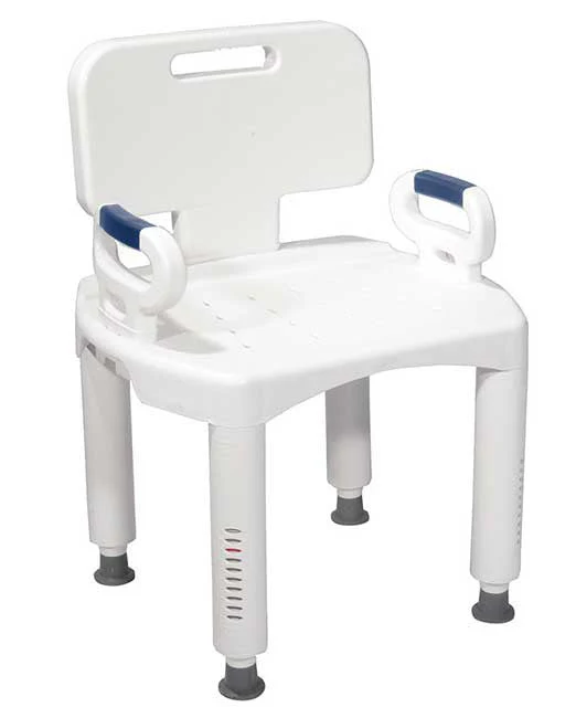 Drive Medical Premium Series Shower Chair with Back and Arms - Image 2