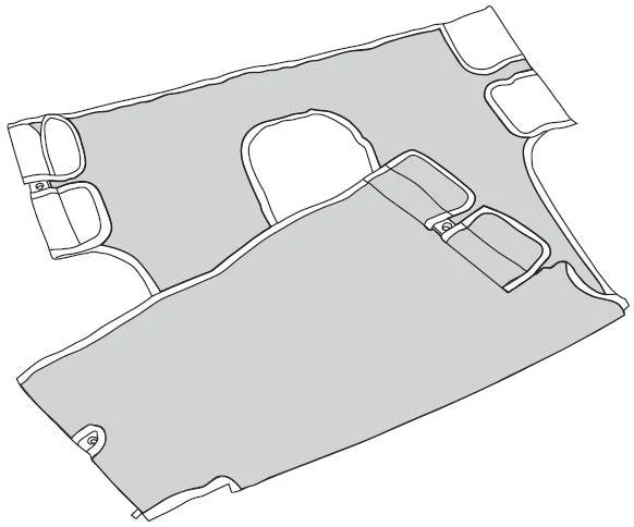 Drive Medical Seat/Back Patient Lift Sling w/ Optional Commode Opening - Image 2
