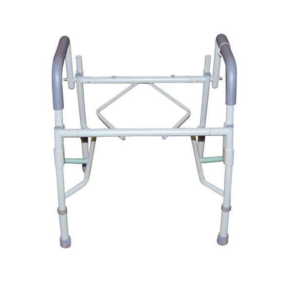 Drive Medical Steel Drop Arm Bedside Commode with Padded Seat & Arms - Image 4