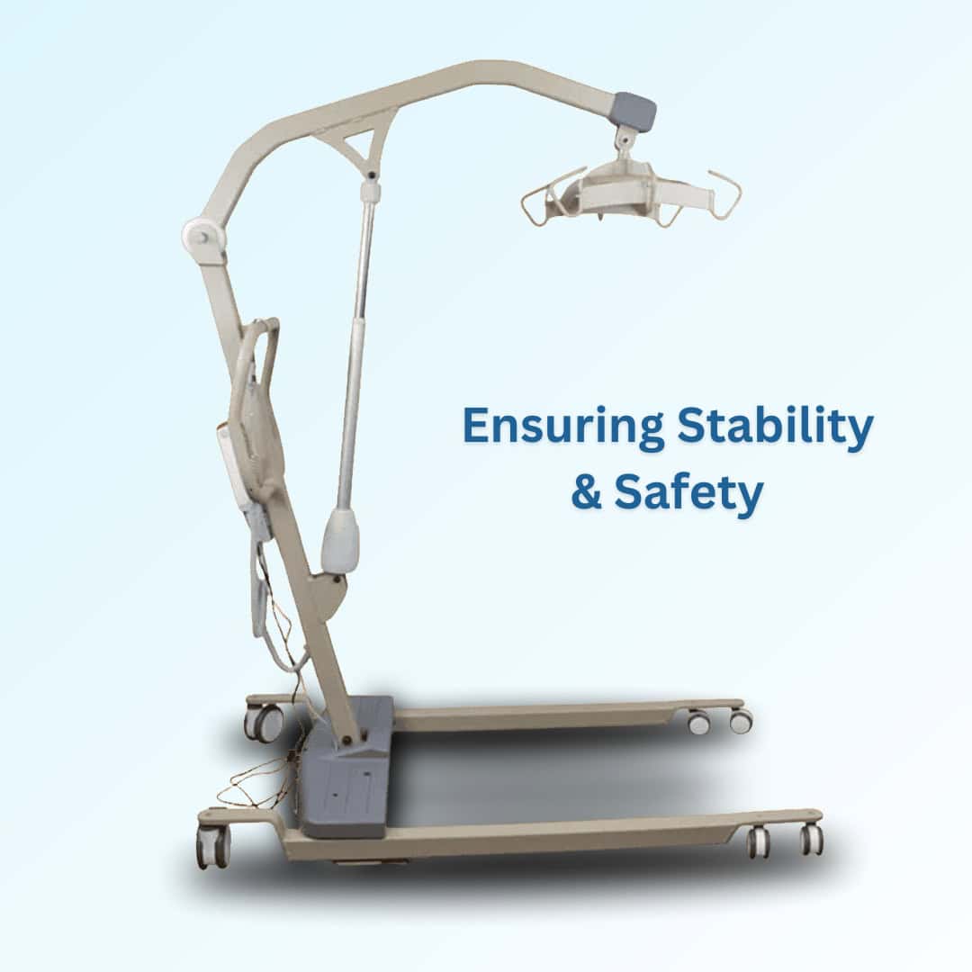 Dynarex Powered Bariatric Patient Lift, 4-Point Cradle - Weight Capacity 1000 lbs - Image 3