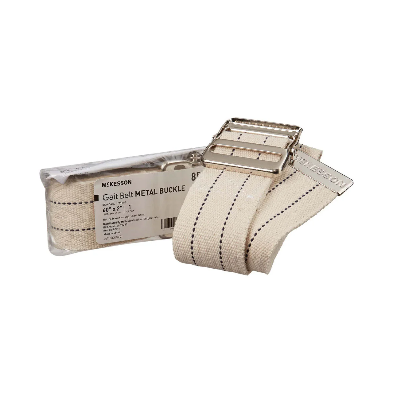 Gait Belt McKesson 60 Inch Length White Polyester - Image 2