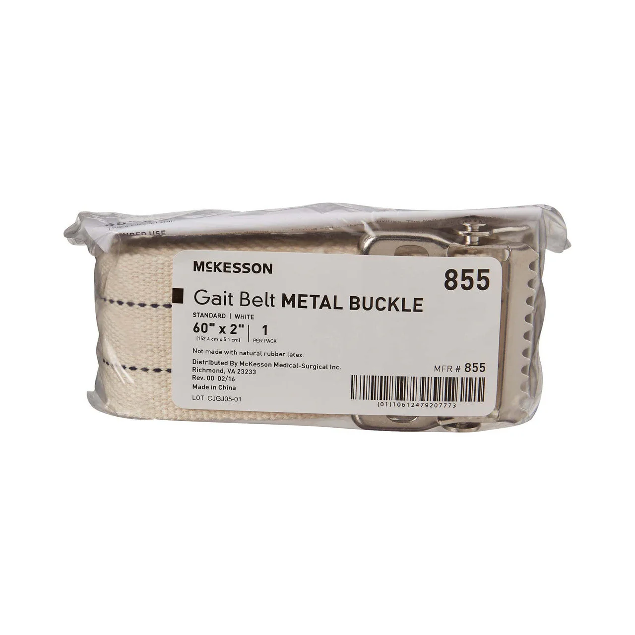 Gait Belt McKesson 60 Inch Length White Polyester - Image 3