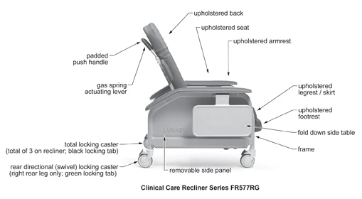 Lumex Clinical Care Recliner, Dialysis, Infusion Chair - Image 6