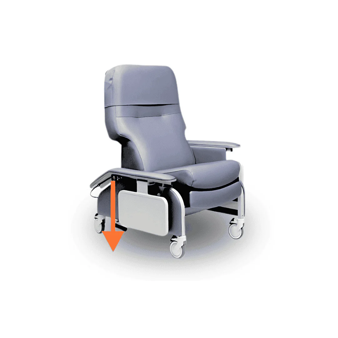 Lumex Deluxe Clinical Recliner with Drop Arms - Image 10