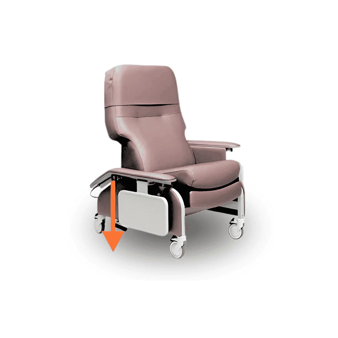 Lumex Deluxe Clinical Recliner with Drop Arms - Image 14