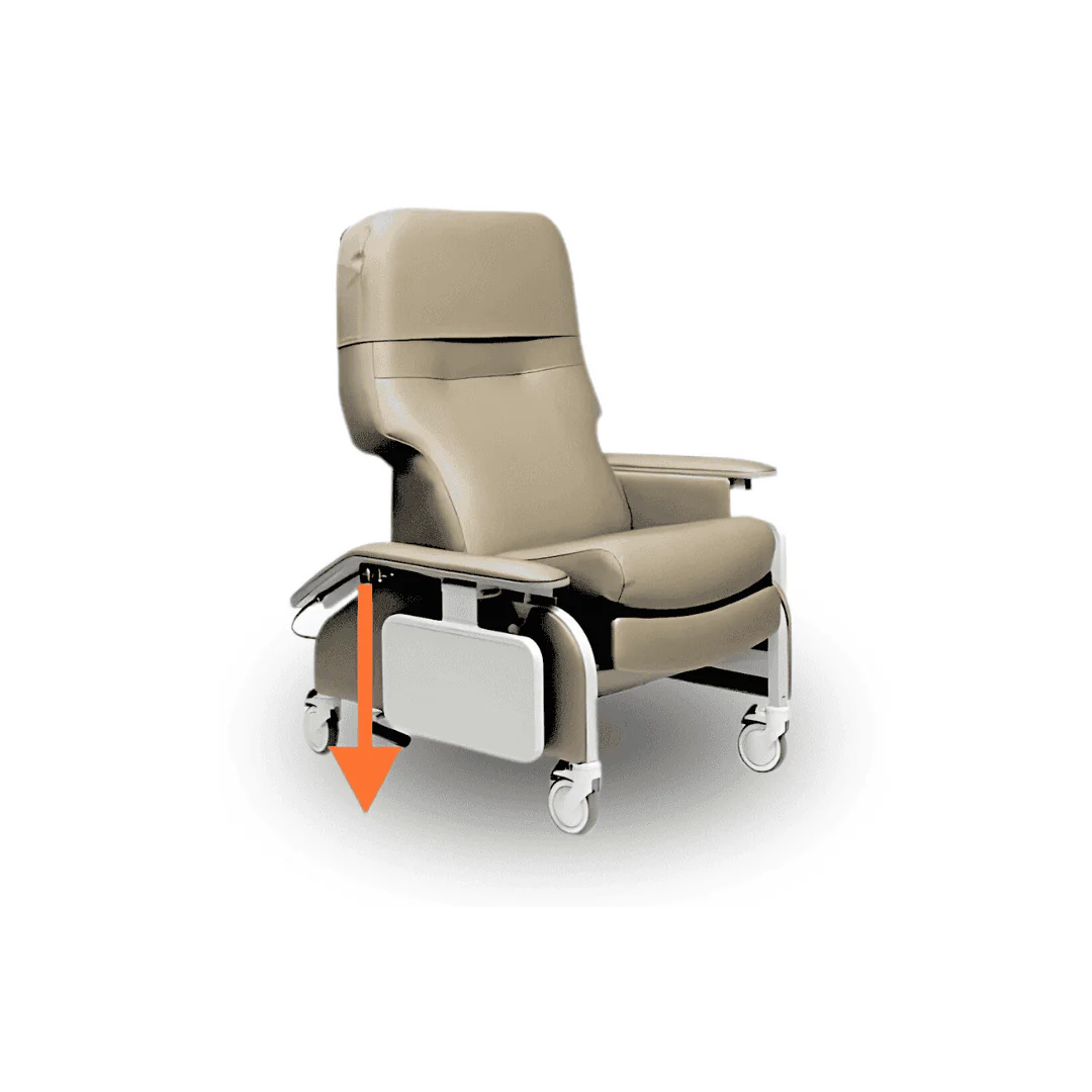 Lumex Deluxe Clinical Recliner with Drop Arms - Image 17