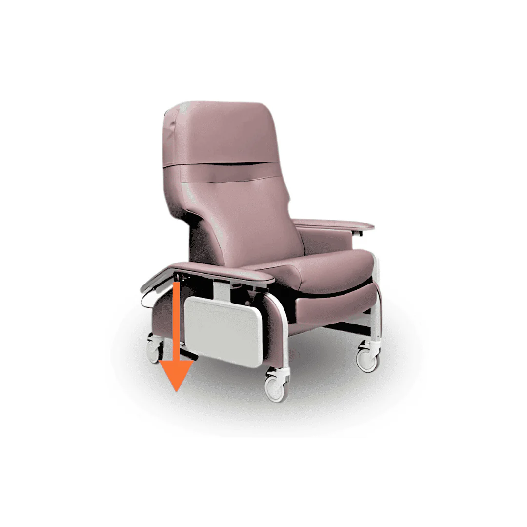 Lumex Deluxe Clinical Recliner with Drop Arms - Image 18