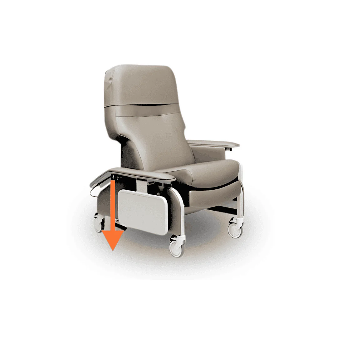 Lumex Deluxe Clinical Recliner with Drop Arms - Image 28