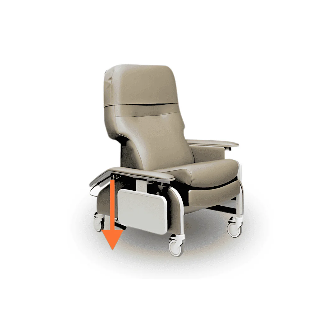 Lumex Deluxe Clinical Recliner with Drop Arms - Image 32