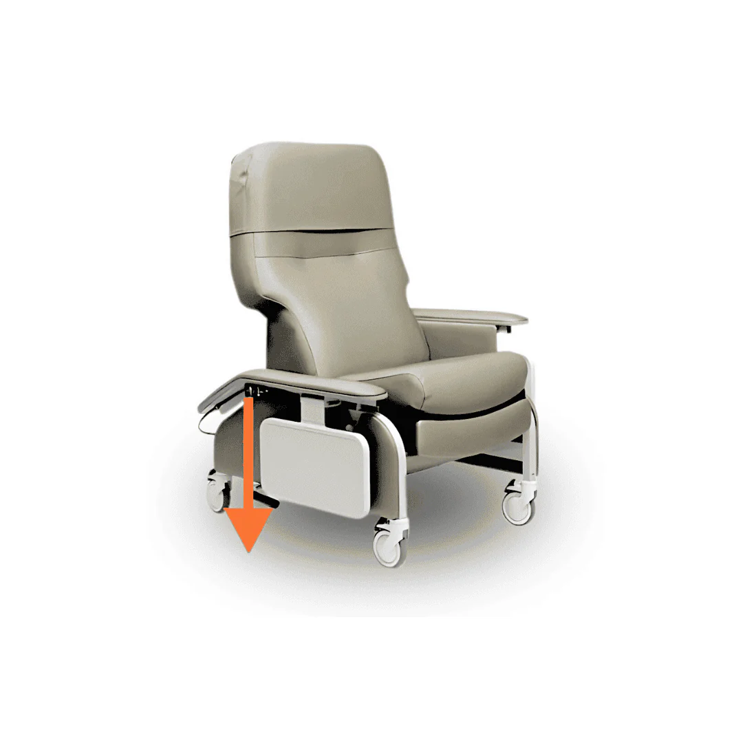 Lumex Deluxe Clinical Recliner with Drop Arms - Image 7