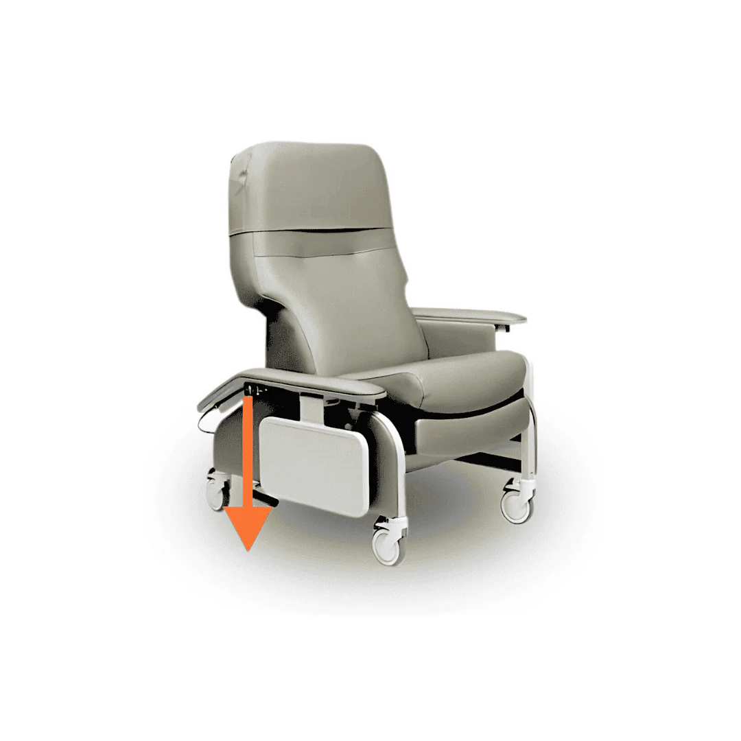 Lumex Deluxe Clinical Recliner with Drop Arms - Image 8