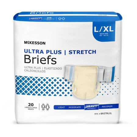 Mckesson Adult Stretch Tab Closure Briefs - Heavy Absorbency - Image 5