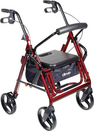 Drive Duet Rollator Transport Chair Combo - Users Height 5'2" to 6'0"