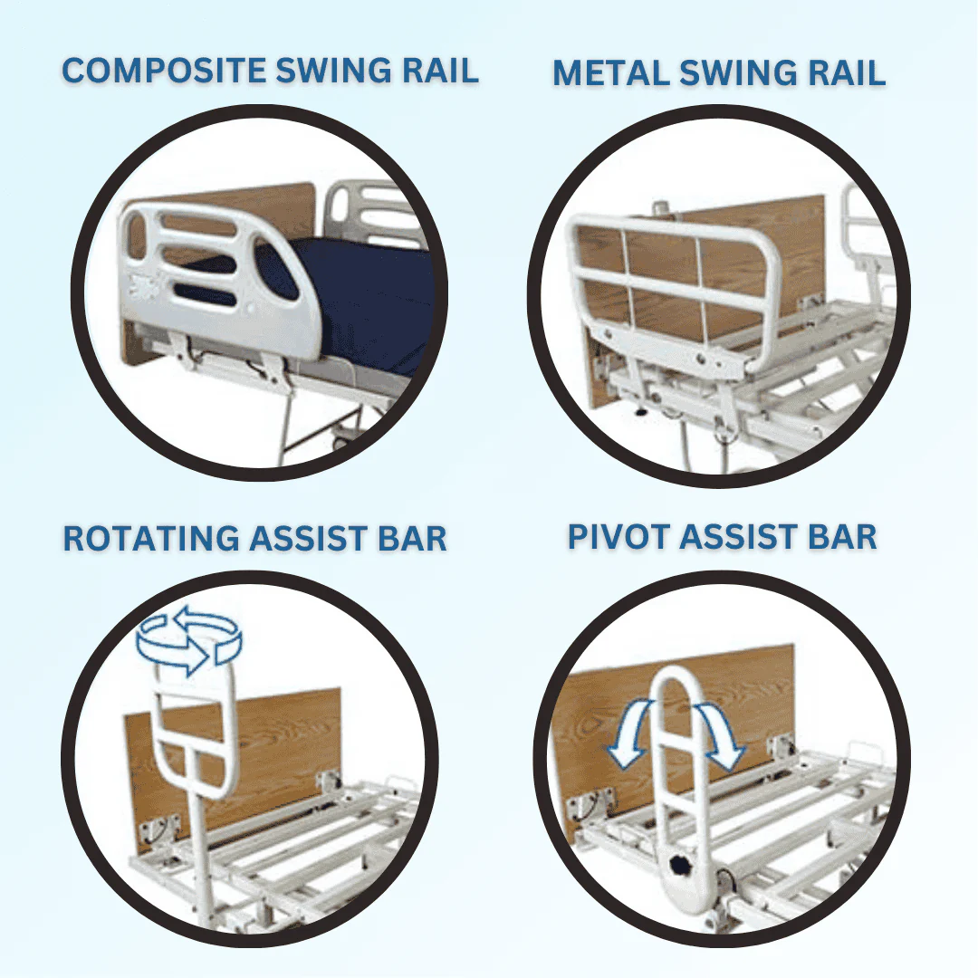 Dynarex DB300 Bariatric Long Term Care Bed with Expandable Deck & Trendelenburg - Image 5