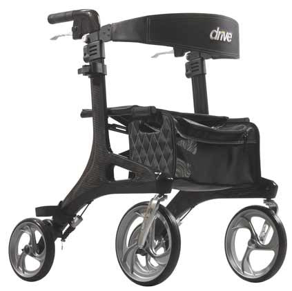 Nitro Elite Carbon Fiber Super Light Rollator -  User Height 5'2" to 6'1"