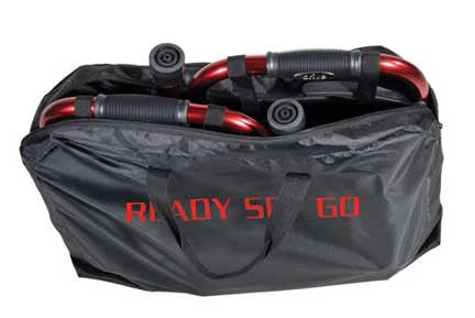 Portable Folding Travel Walker w/ 5" Wheels & Fold Up Legs, 29.5" to 37" Height - Image 3