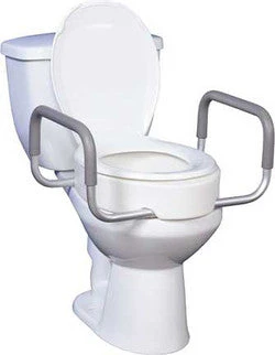Premium Raised Toilet Seat w/ Removable Arms - 3.5 Inch (Standard Seat) - Image 2
