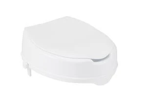 Raised Standard Toilet Seat with Lid - 4" Height, 400 lbs Capacity - Image 2