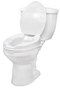 Raised Standard Toilet Seat with Lid - 4" Height, 400 lbs Capacity - Image 4
