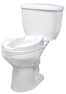 Raised Standard Toilet Seat Without Lid - 4" or 6" Height, 400 lbs Capacity