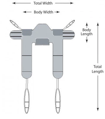 Sit-to-Stand Padded Toileting / Full Body "Sani Sling" - Image 3