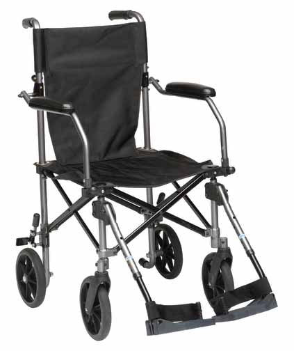 Travelite Chair Transport Wheelchair w/ Carry Bag