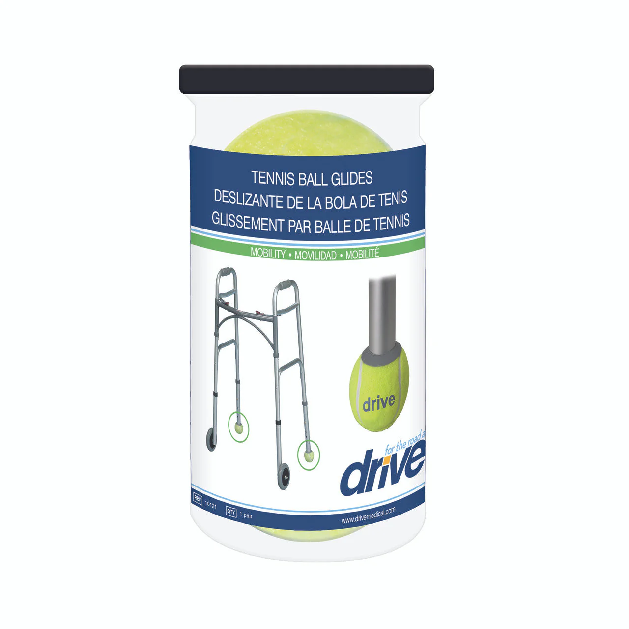 Walker Rear Tennis Ball Glides with Additional Glide Pads (Pair) - Image 4